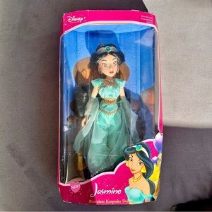 Disney Princess JASMINE Porcelain Keepsake 14" Doll BRASS KEY 2003 Rare In Box